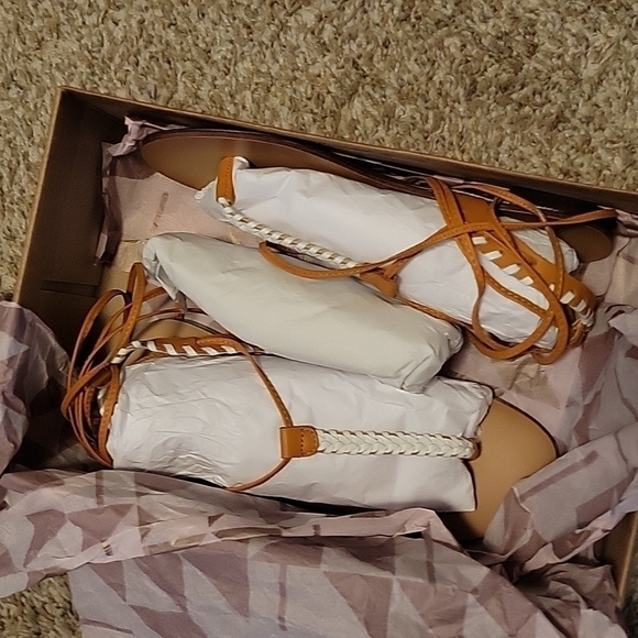 NIB Anthropologie Tie Up Thong Sandals-Cedar. EU 37/US 6.5 - Picture 7 of 8